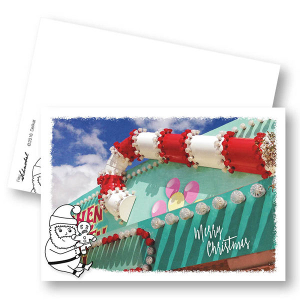 Delikat Weihnachtskarte Postkarte Frau Schnobel Grafik Hochkantkarten