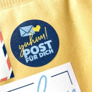 Brief-Aufkleber Juhuu Post Aufkleber für schöne Post, über die man sich freut