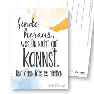 Motivation lustige Postkarte Frau Schnobel Grafik Hochkantkarten
