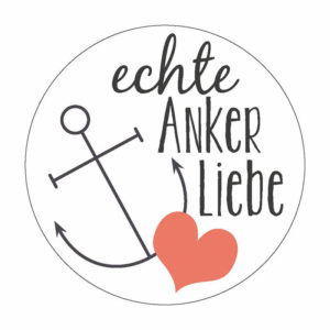 echte Anker-Liebe Button Magnet Bilder Frau Schnobel Grafik