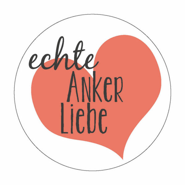 echte Anker-Liebe Herz Button Magnet Bilder Frau Schnobel Grafik