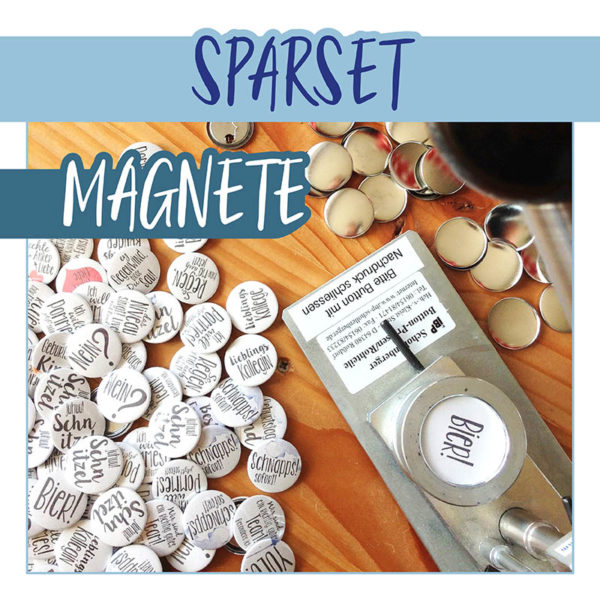 Set Sparpaket Magnete Buttons Frau Schnobel Grafik