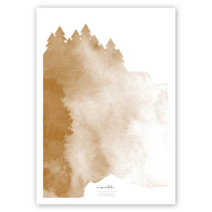 FOUR Elements Earth Aquarell A4 vier Elemente Poster Earth Titel