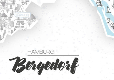 Rapü Design Hamburg Bergedorf Stadtteilposter Stadtposter Stadtkarte A4 Headline