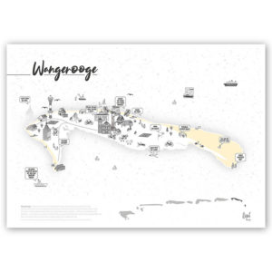 Rapü Design Wangerooge Karte Wangeroogeposter 42x30cm