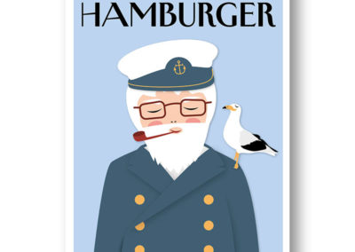 CityProducts Stadt Postkarte Hamburg The Hamburger Seemann