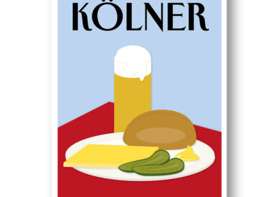 CityProducts Stadt Postkarte Köln The Kölner Halver Hahn