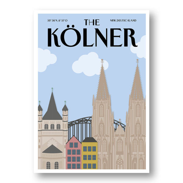 CityProducts Stadt Postkarte Köln The Kölner Skyline