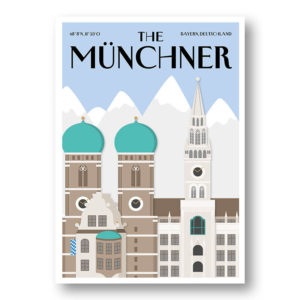 CityProducts Stadt Postkarte München The Münchner Skyline