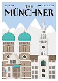 City Products Martina Olonschek Postkarten Illustration The Münchner A6